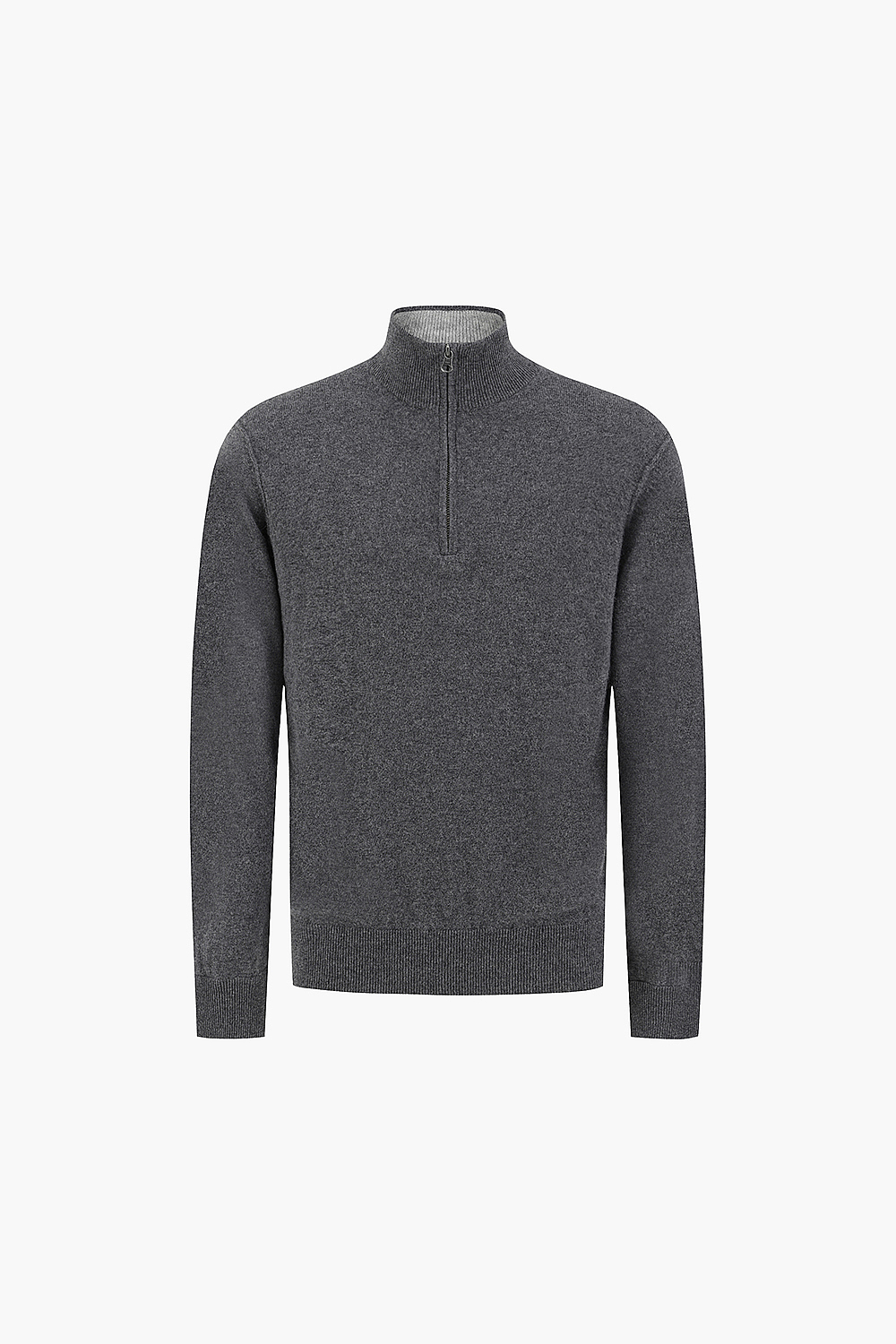 TRUCKER 울 캐시미어 하프 집업 긴소매 니트 BEQ331603